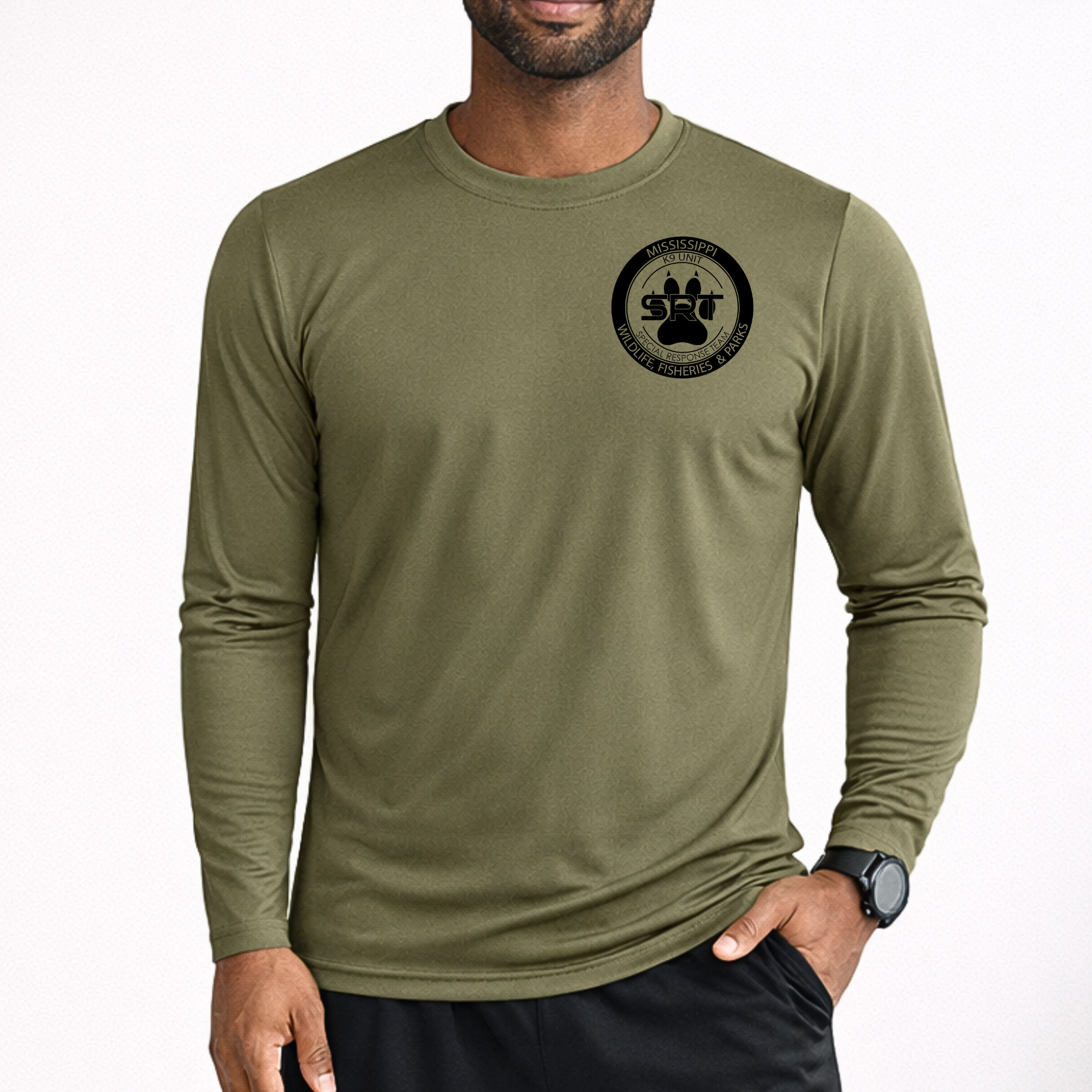 K9 Long Sleeve Performance Shirt (Front Only)