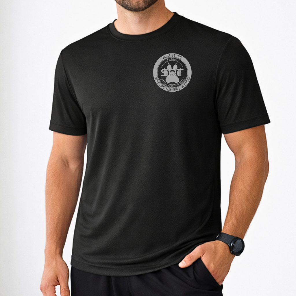 K9 Unisex Sport-tek Short Sleeve Performance Shirt (Front Only)