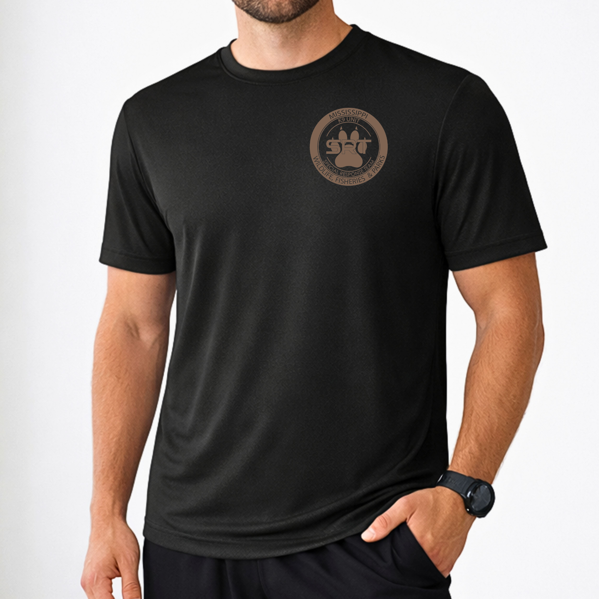 K9 Unisex Sport-tek Short Sleeve Performance Shirt (Front Only)