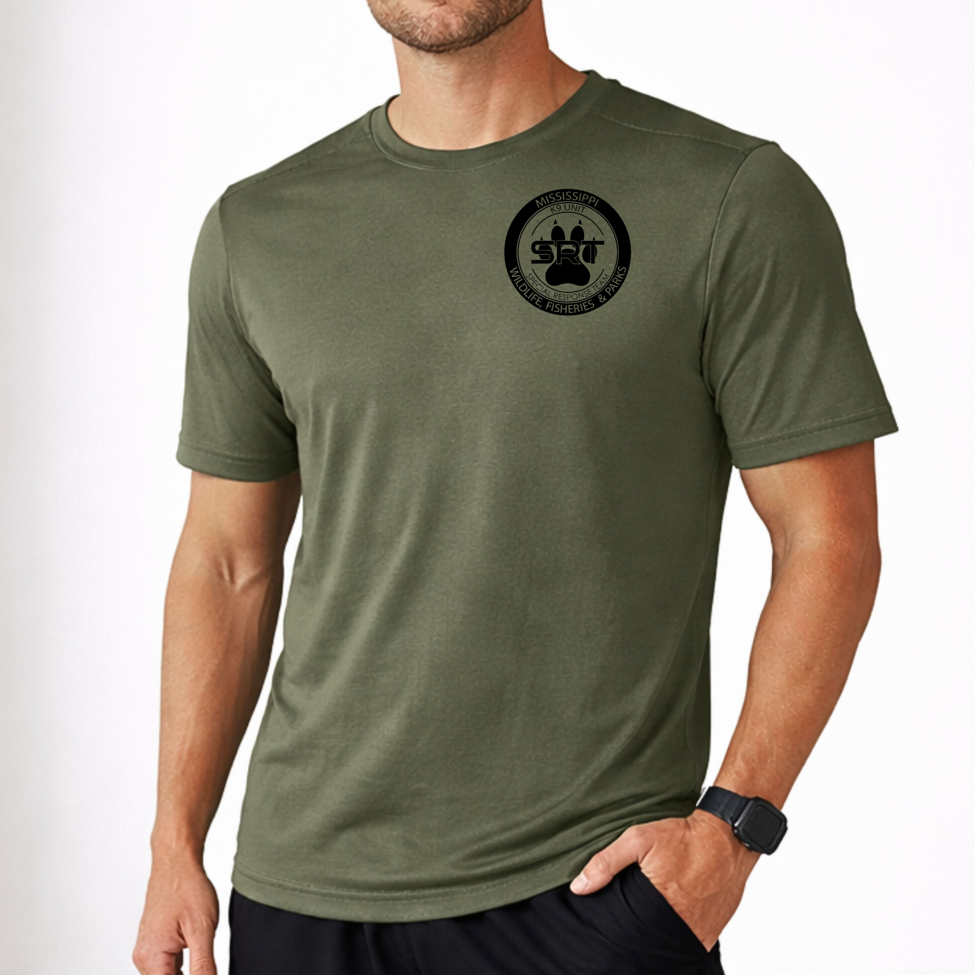 K9 Unisex Sport-tek Short Sleeve Performance Shirt (Front Only)