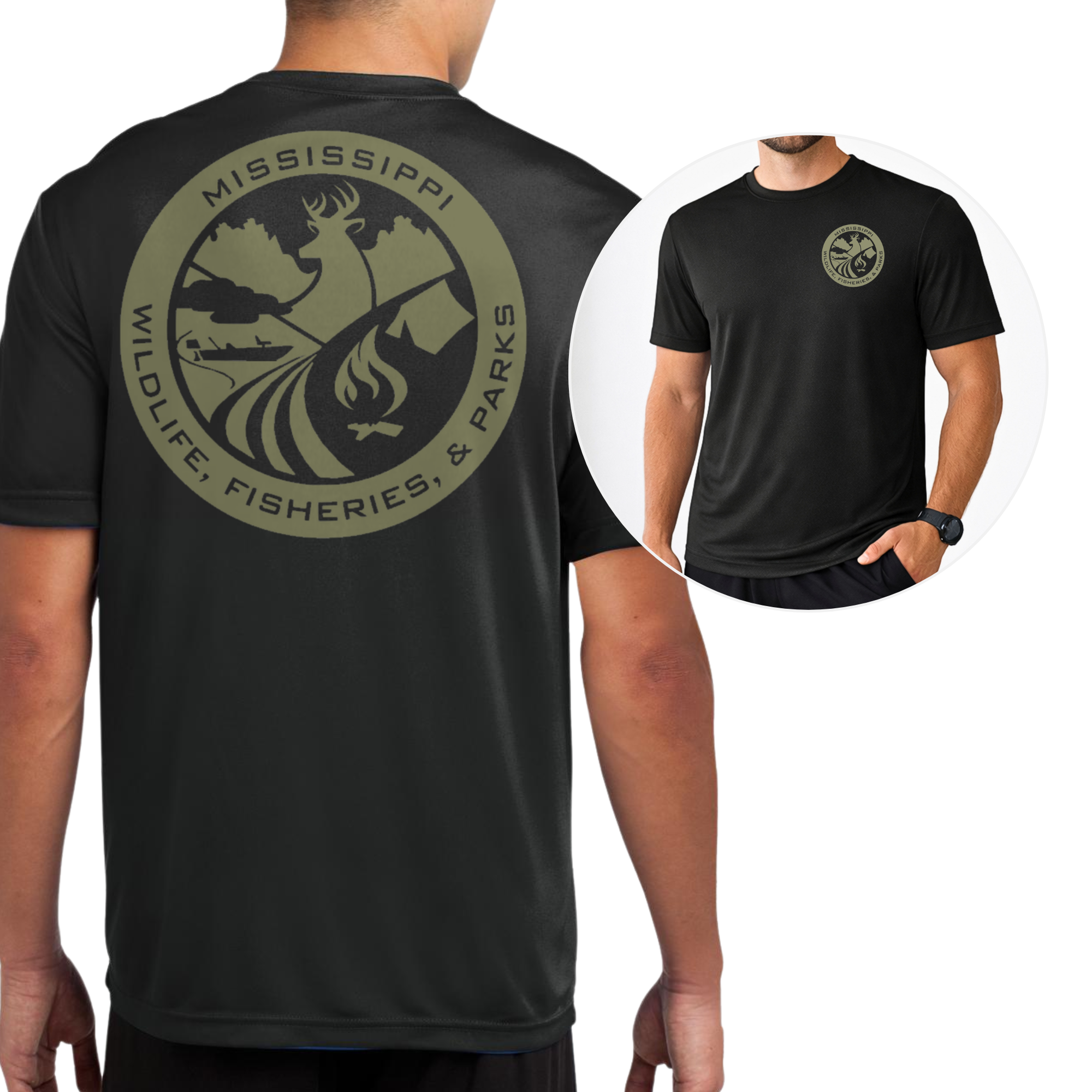 Unisex Sport-tek Short Sleeve Performance Shirt (Front & Back)