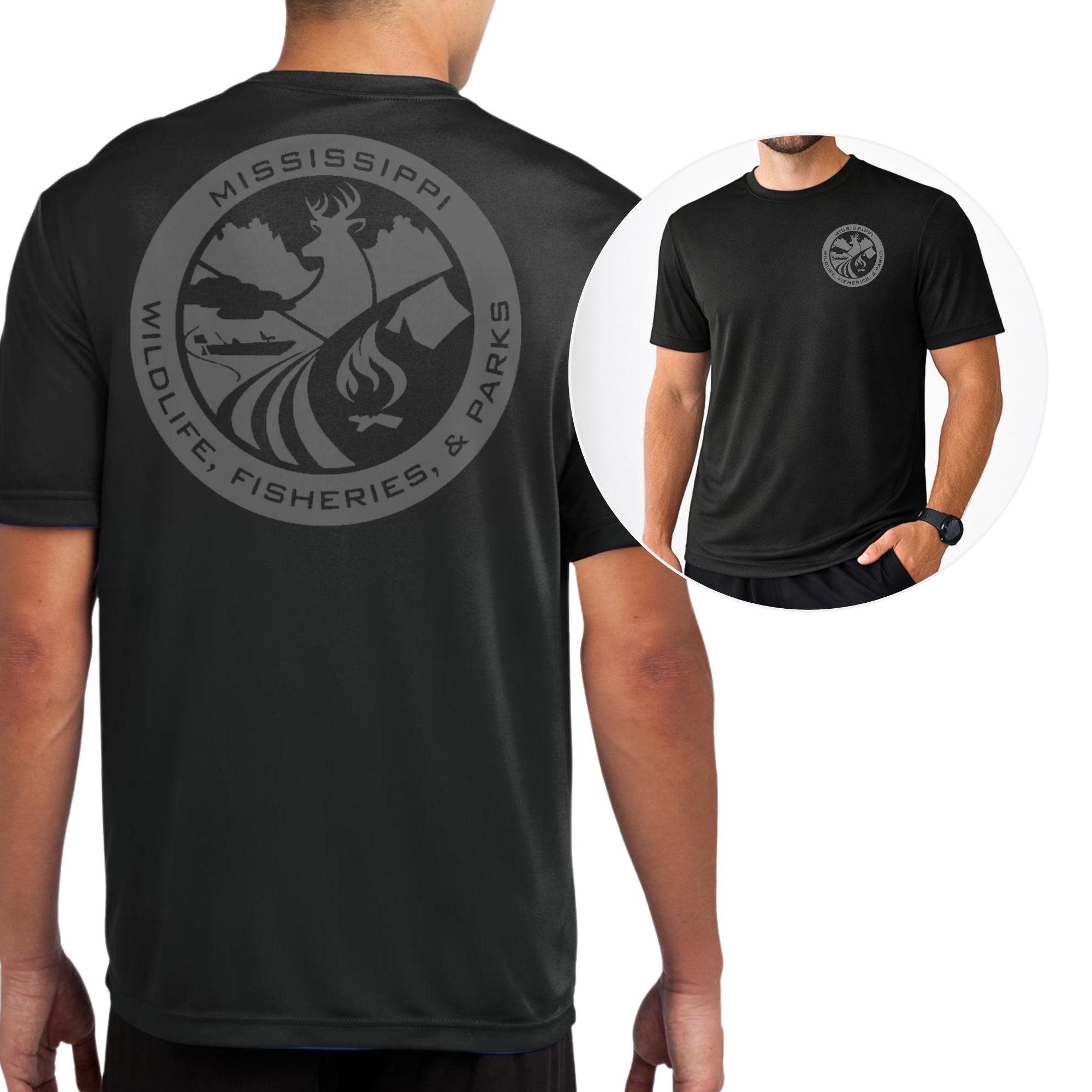 Unisex Sport-tek Short Sleeve Performance Shirt (Front & Back)